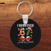 I Survived 67 Days Of School Funny Meme Teacher St Schlüsselanhänger (Vorderseite)