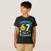 I Survived 67 Days Of School Funny Meme Teacher St T-Shirt (Vorne ganz)