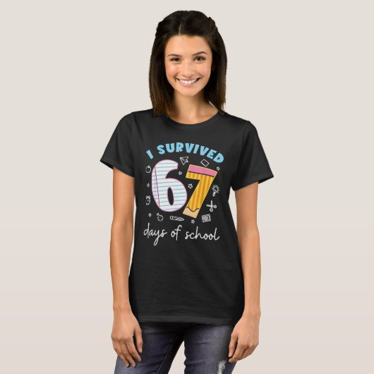 I Survived 67 Days of School Funny Meme Teacher St T-Shirt (Vorne ganz)