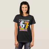 I Survived 67 Days Of School Funny Meme Teacher St T-Shirt (Vorne ganz)