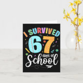 I Survived 67 Days Of School Funny Meme Teachers S Karte (Gelbe Blume)