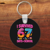 I Survived 67 Days Of School Funny Meme Teachers S Schlüsselanhänger (Vorderseite)