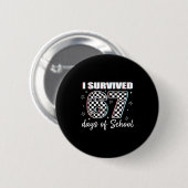 I Survived 67 Days Of School Funny Retro 67 Meme S Button (Vorne & Hinten)