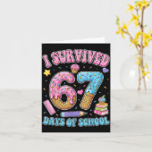 I Survived 67 Days Of School Funny Six Seven 6 7 M Karte (Gelbe Blume)