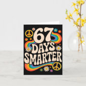 I Survived 67 Days Of School Funny Six Seven 6 7 M Karte (Gelbe Blume)