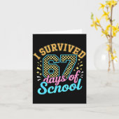 I Survived 67 Days Of School Funny Six Seven 6 7 M Karte (Gelbe Blume)