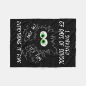I Survived 67 Days Of School Funny Six Seven Fleecedecke (Vorderseite (Horizontal))