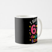 I Survived 67 Days Of School Funny Six Seven Meme  Kaffeetasse (VorderseiteRechts)