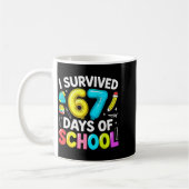 I Survived 67 Days Of School Funny Six Seven Meme  Kaffeetasse (Links)
