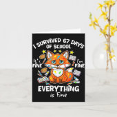 I Survived 67 Days Of School Funny Six Seven Meme  Karte (Gelbe Blume)