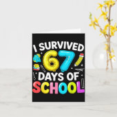 I Survived 67 Days Of School Funny Six Seven Meme Karte (Gelbe Blume)