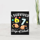 I Survived 67 Days Of School Funny Six Seven Meme Karte (Vorderseite)