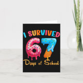 I Survived 67 Days Of School Funny Six Seven Meme Karte (Vorderseite)