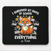 I Survived 67 Days Of School Funny Six Seven Meme  Mousepad (Vorne)