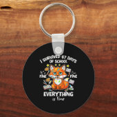 I Survived 67 Days Of School Funny Six Seven Meme Schlüsselanhänger (Vorderseite)