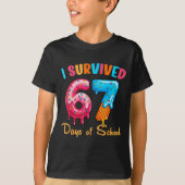 I Survived 67 Days Of School Funny Six Seven Meme T-Shirt (Vorderseite)