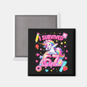 I Survived 67 Days Of School Funny Six Seven Teach Magnet (Vorderseite/Rückseite)