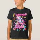 I Survived 67 Days Of School Funny Six Seven Teach T-Shirt (Vorderseite)