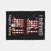 I Survived 67 Days Of School Funny Six Seven Xmas Fleecedecke (Vorderseite (Horizontal))
