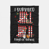 I Survived 67 Days Of School Funny Six Seven Xmas Fleecedecke (Vorderseite)
