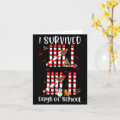 I Survived 67 Days Of School Funny Six Seven Xmas  Karte (Gelbe Blume)