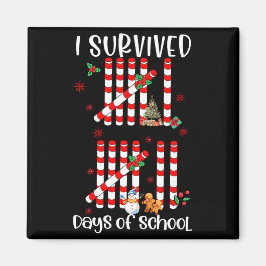 I Survived 67 Days Of School Funny Six Seven Xmas Magnet (Vorne)