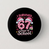 I Survived 67 Days Of School Funny Student Winter Button (Vorderseite)