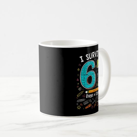 I Survived 67 Days Of School _ Funny Teacher &amp; Kaffeetasse (VorderseiteRechts)