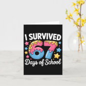 I Survived 67 Days Of School Funny Teacher Back To Karte (Gelbe Blume)