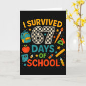 I Survived 67 Days Of School Funny Teacher Student Karte (Gelbe Blume)