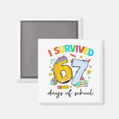 I Survived 67 Days Of School Funny Teacher Student Magnet (Vorderseite/Rückseite)