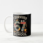 I Survived 67 Days Of School - Funny Teachers Stud Kaffeetasse (Links)
