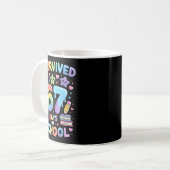 I Survived 67 Days Of School - Funny Teachers Stud Kaffeetasse (Vorderseite Links)