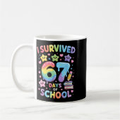 I Survived 67 Days Of School - Funny Teachers Stud Kaffeetasse (Links)
