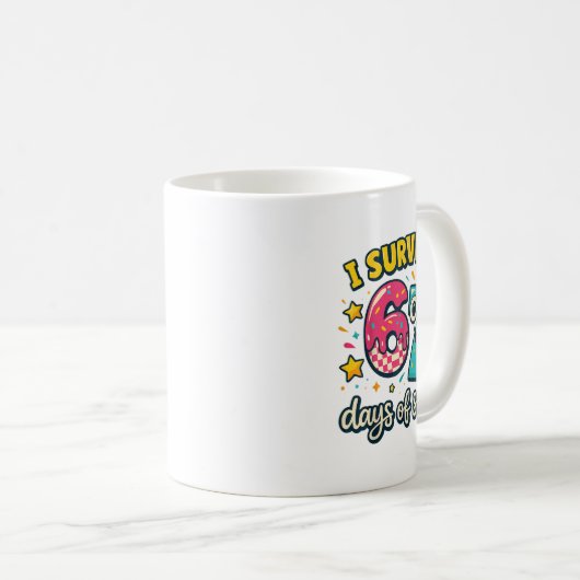I Survived 67 Days Of School – Funny Teachers Stud Kaffeetasse (VorderseiteRechts)