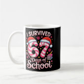 I Survived 67 Days Of School - Funny Teachers Stud Kaffeetasse (Links)