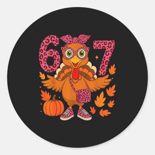 I Survived 67 Days Of School - Funny Teachers Stud Runder Aufkleber (Vorderseite)