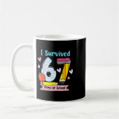 I Survived 67 Days Of School, Funny Teachers Stude Kaffeetasse (Links)