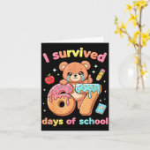 I Survived 67 Days Of School Funny Teddy Bear Six Karte (Gelbe Blume)