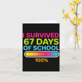 I Survived 67 Days Of School Gamer School Meme Boy Karte (Gelbe Blume)
