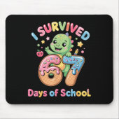 I Survived 67 Days Of School Ice Cream Drip Dino R Mousepad (Vorne)