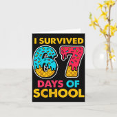I Survived 67 Days Of School Ice Cream Drip Six Se Karte (Gelbe Blume)