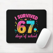 I Survived 67 Days Of School Ice Cream Drip Six Se Mousepad (Mit Mouse)