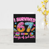 I Survived 67 Days Of School Ice Cream Drip Teache Karte (Gelbe Blume)
