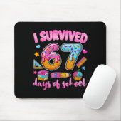 I Survived 67 Days Of School Ice Cream Drip Teache Mousepad (Mit Mouse)
