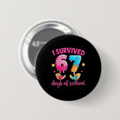 I Survived 67 Days Of School Ice Cream Six Seven M Button (Vorne & Hinten)