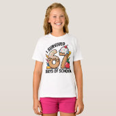 I Survived 67 Days of School Ice Cream Waffl T-Shirt (Vorne ganz)