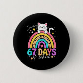 I Survived 67 Days Of School Kids Kitten Cat Cool Button (Vorderseite)