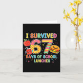 I Survived 67 Days Of School Lunches 6 7 Meme Lunc Karte (Gelbe Blume)