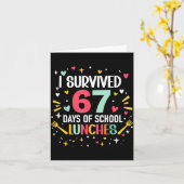I Survived 67 Days Of School Lunches Cafeteria Lun Karte (Gelbe Blume)